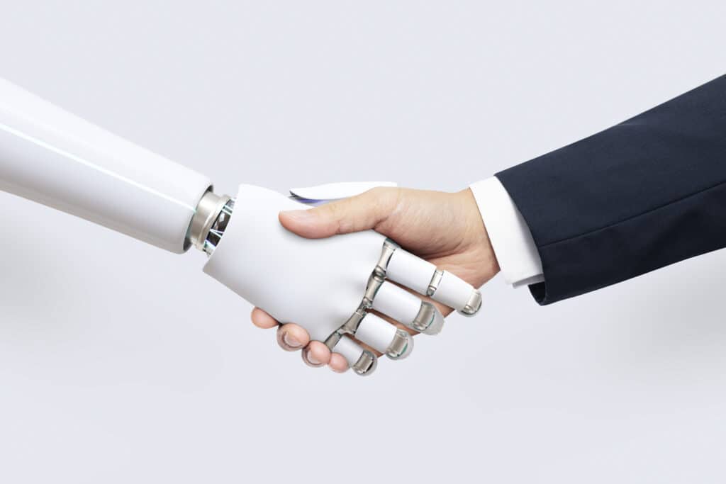 AI baggrund forretningsteknologi, digital transformation